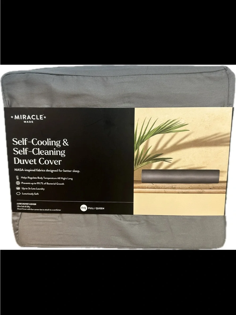 Miracle Made Self-Cooling & Self-Cleaning Duvet Cover New Full/Queen Size